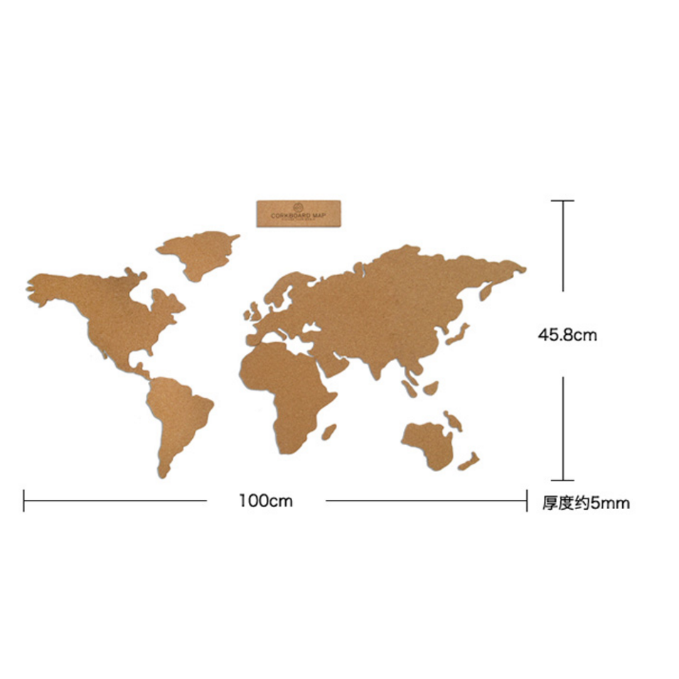 软木板加工定制裁切-软木地图